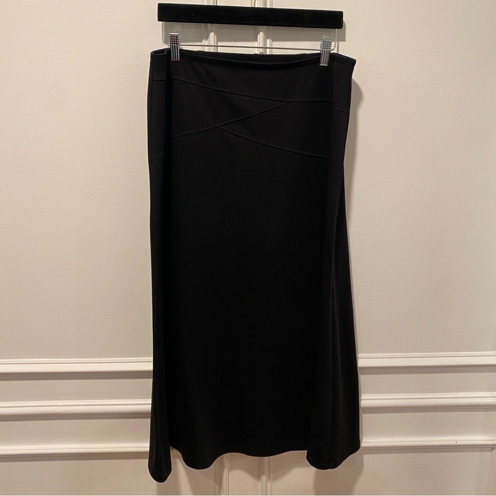 NYCC New York Clothing Co Black Criss Cross Waist Maxi Skirt Large WPL-11128
